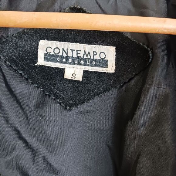 Contempo two tone vintage crop leather jacket size S - Picture 2 of 12